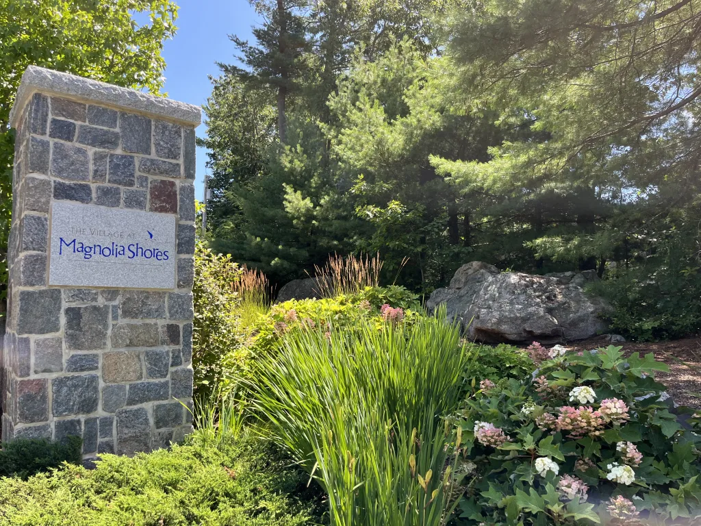 Entrance to The Village at Magnolia Shores in Gloucester MA